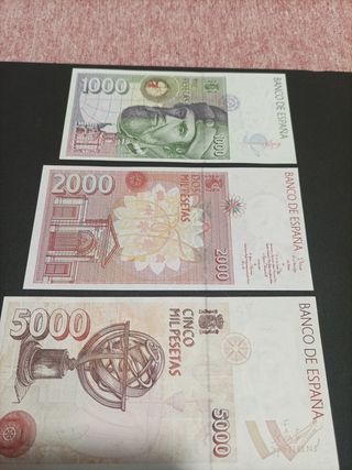 Lote 4 Billetes Pesetas España Sin Circular