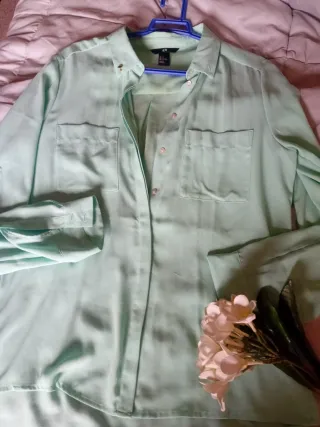 Camisa H&M Mujer Talla M Verde