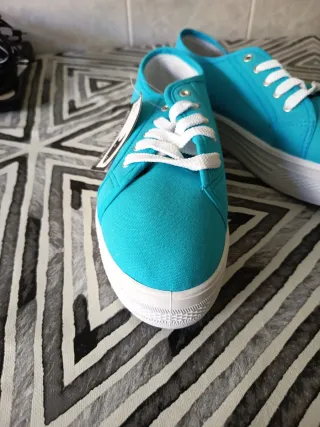 Zapatillas Mujer Talla X Azul Turquesa