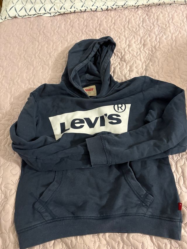 Felpa Levi's blu con logo bianco