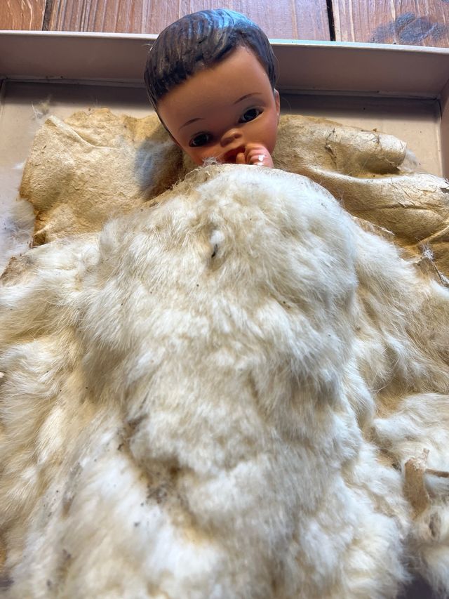 Niño Jesús antiguo con ojos de Cristal años 70