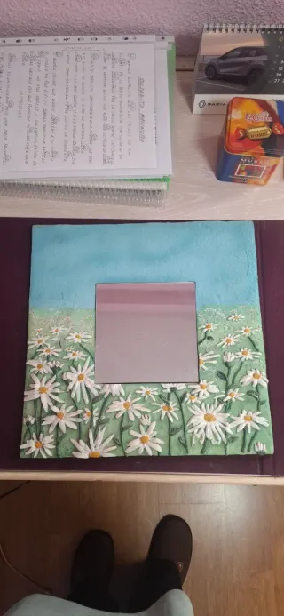 Espejo Decorativo Margaritas Fantasía