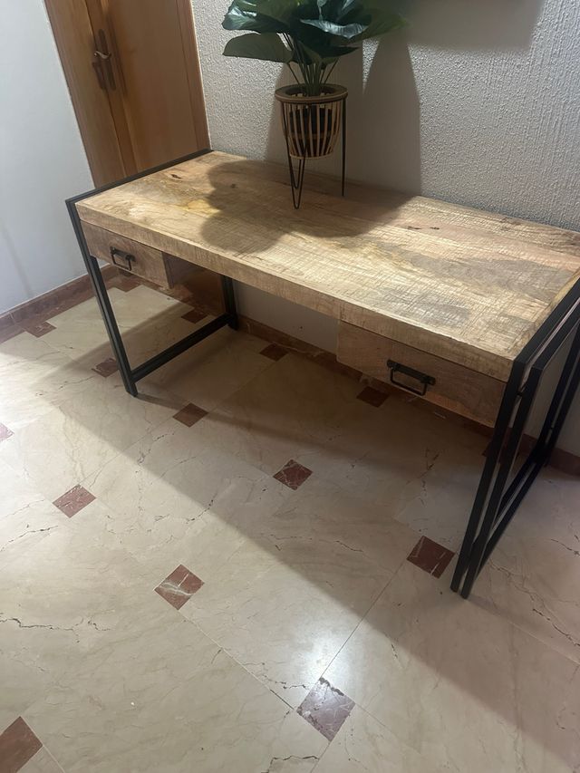 Escritorio madera y metal SKLUM