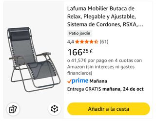 Lafuma Butaca Relax Plegable Ajustable