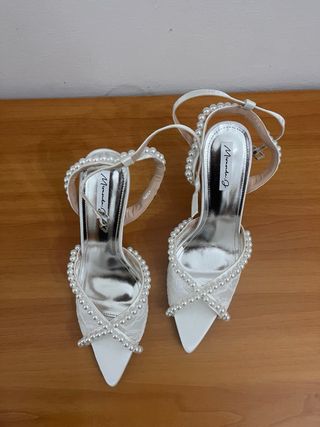 Tacchi sposa pizzo e perle