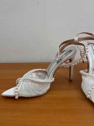 Tacchi sposa pizzo e perle