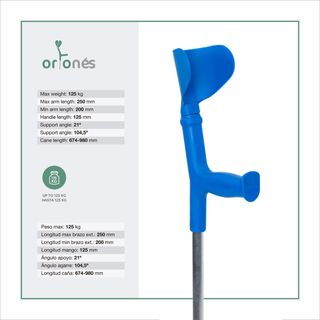 Muletas Ajustables Aluminio Azul