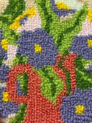 Decoración pared círculo flores silvestres