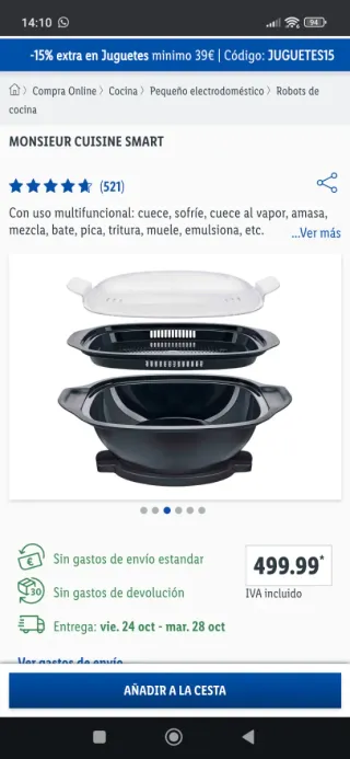 Robot de Cocina SilverCrest Monsieur Cuisine Conne