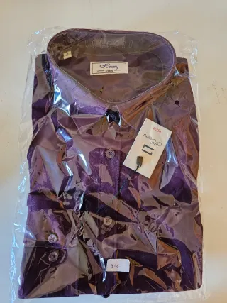 Camiseta O'Malley botones vestir morada S Hombre