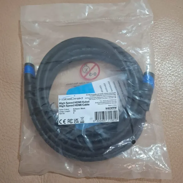 Cavo HDMI KabelDirekt High Speed 3m