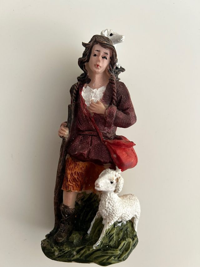 Figura belén pastor con oveja
