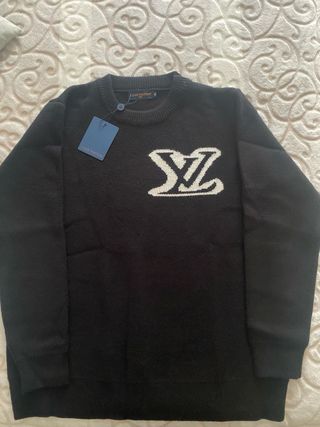 Maglione Louis Vuitton Nero con Logo LV