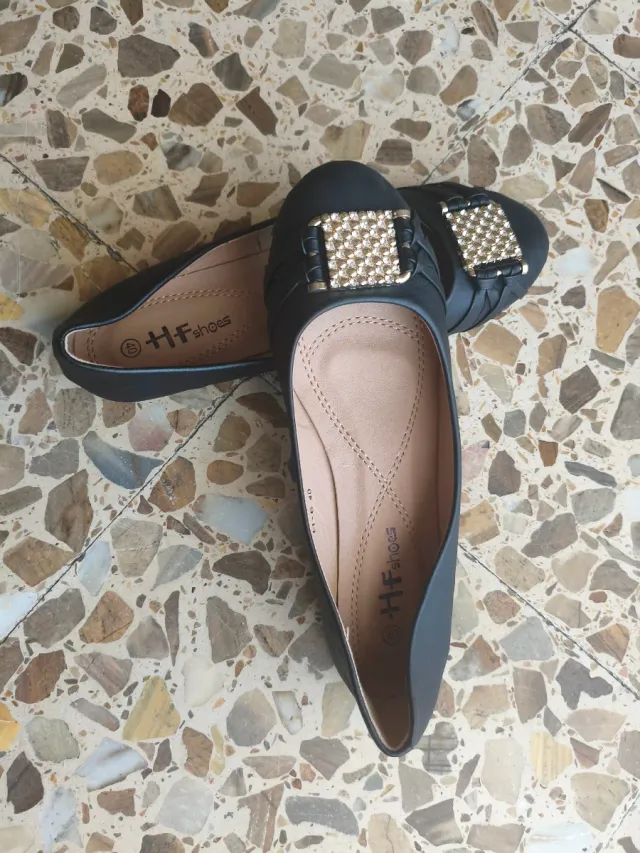 Manoletinas HF Shoes Negras Talla 40