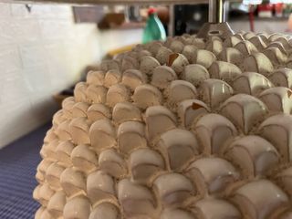 Lampada Pigna Ceramica Siciliana H30