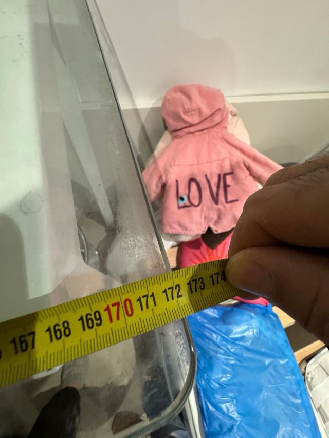 Mesa alta cocina cristal y metal