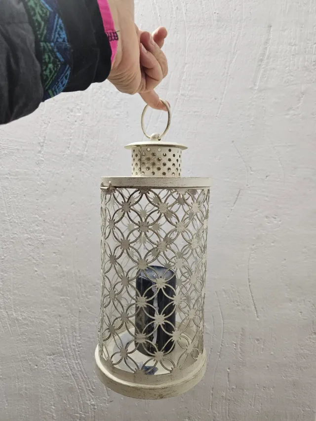 Farolillo beige envejecido