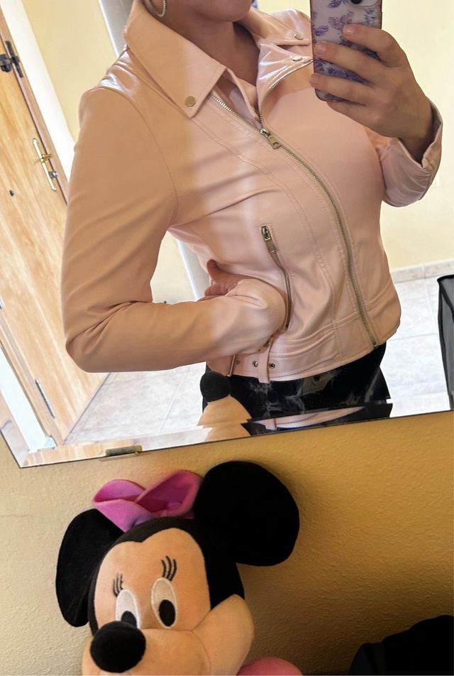 Elegante chaqueta rosa