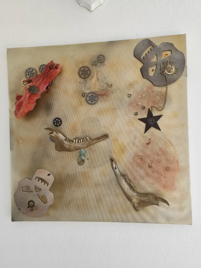 Lienzo Halloween Ikeauh terrorífico en relieve