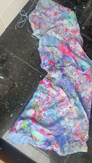 Vestido Largo Zara Multicolor