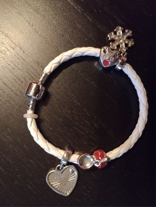 Set 2 Braccialetti con charms natalizi