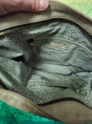 Borsa a tracolla beige/grigia