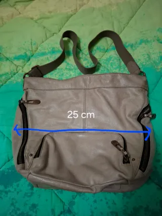 Borsa a tracolla beige/grigia