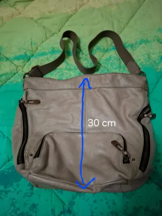 Borsa a tracolla beige/grigia