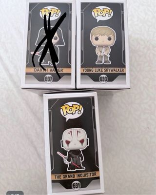 Funko Pop Star Wars Darth Vader, Luke Skywalker, G