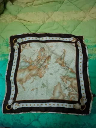 Foulard collo/borsa beige e marrone