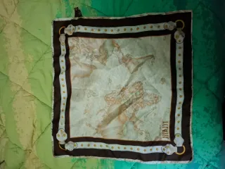 Foulard collo/borsa beige e marrone