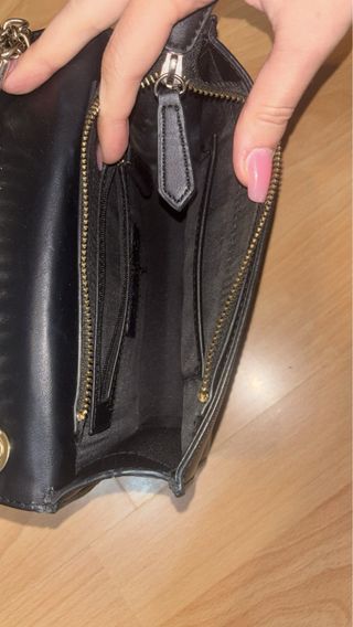 Borsa Valentino nera con tracolla a catena