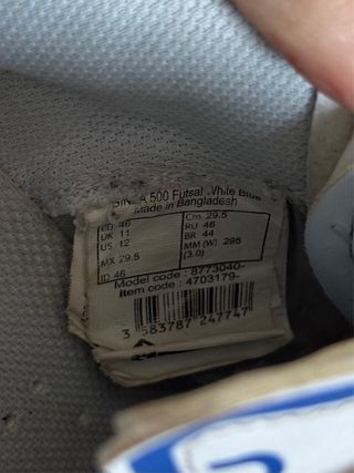 Zapatillas Fútbol Sala Kipsta Ginka Talla 46