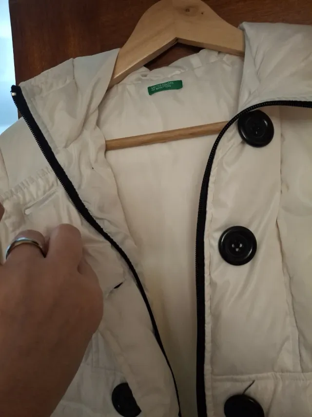 Abrigo niña blanco talla XXL 10/11 años