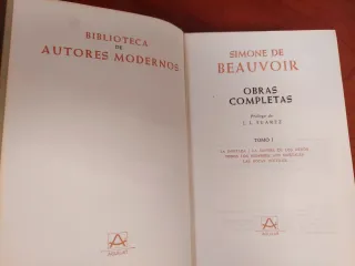 Simone de Beauvoir, Obras Completas. Aguilar, 1977