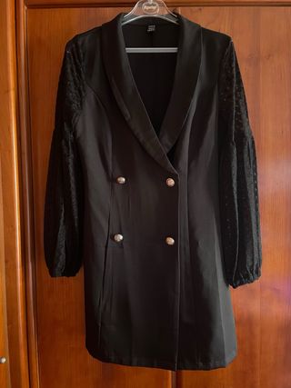 Vestido Chaqueta Cruzada Negro
