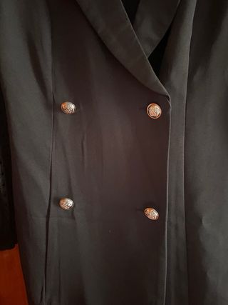 Vestido Chaqueta Cruzada Negro