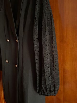 Vestido Chaqueta Cruzada Negro