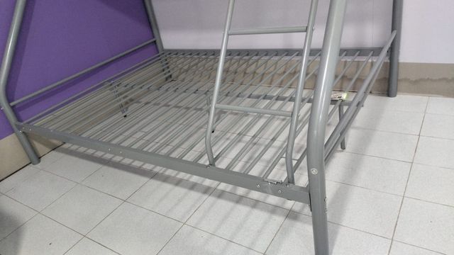 Litera Matrimonial Metal Gris