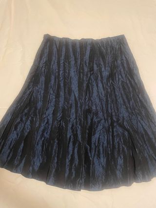 Falda fiesta raso azul