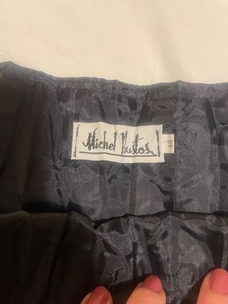 Falda fiesta raso azul