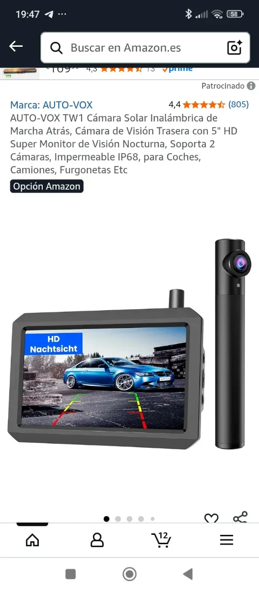 Cámara Solar Inalámbrica AUTO-VOX TW1