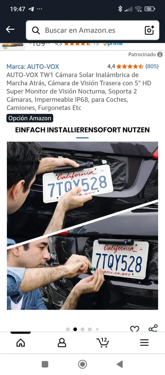 Cámara Solar Inalámbrica AUTO-VOX TW1