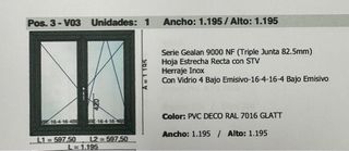 Ventana PVC con triple cristal