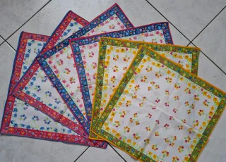 6 Fazzoletti Donna Fantasia Floreale Nuovi