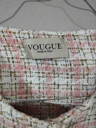 Giacca donna VOGUE rosa e bianca