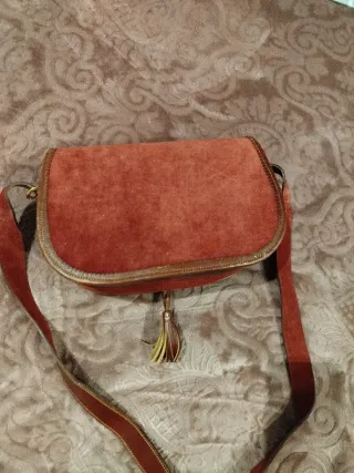 Bolso artesanal vintage piel