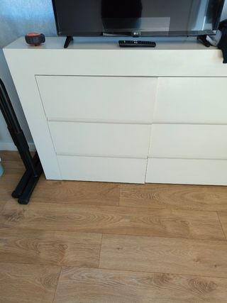 Zapatero madera maciza pesado blanco