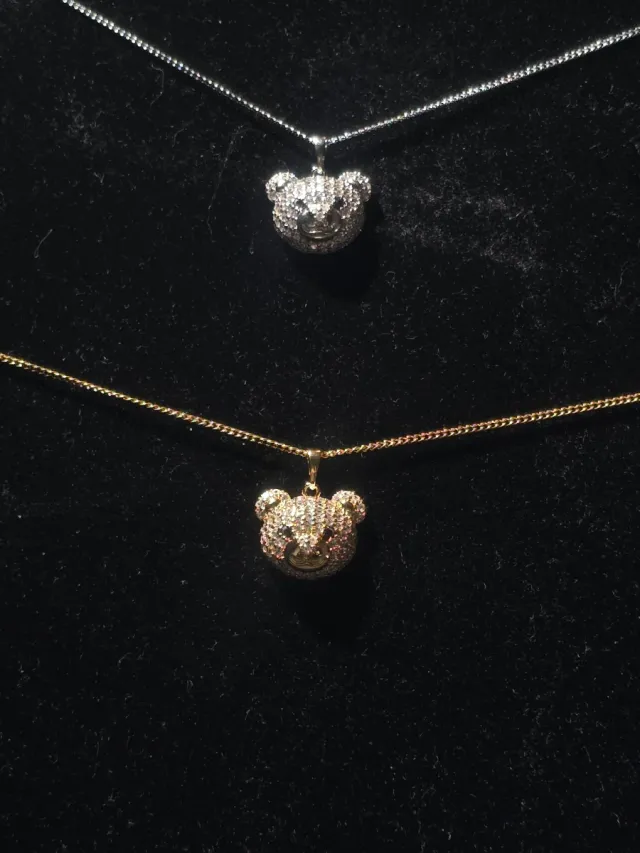 Collana Teddy Bear Oro e Argento