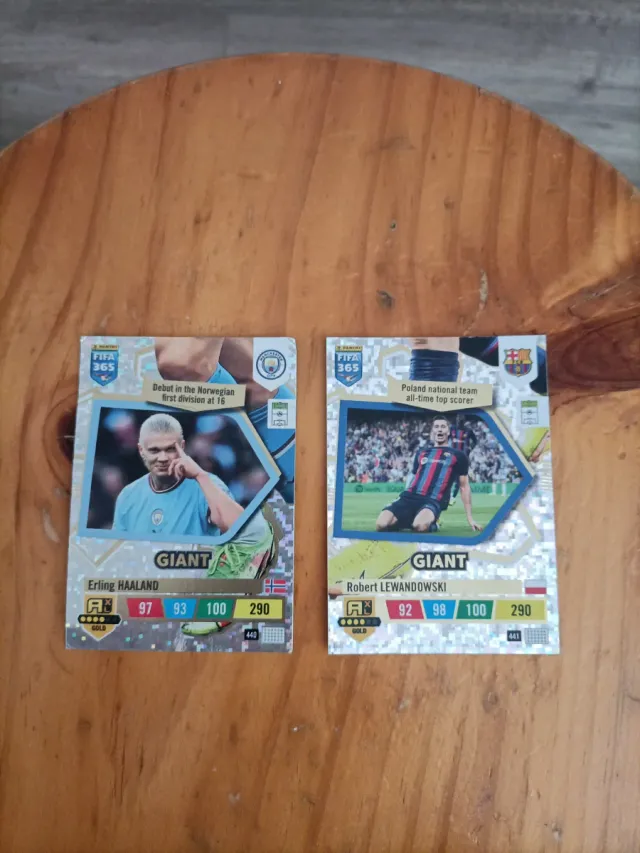 Tarjetas FIFA 365 Giant Erling Haaland y Lewandows